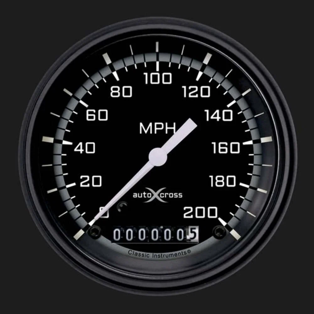 AutoCross Gray 3 3_8_ Speedometer AX57GBLF